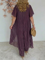 Cozy & Casual Linen-cotton Two-piece Set (long Top & Pants)