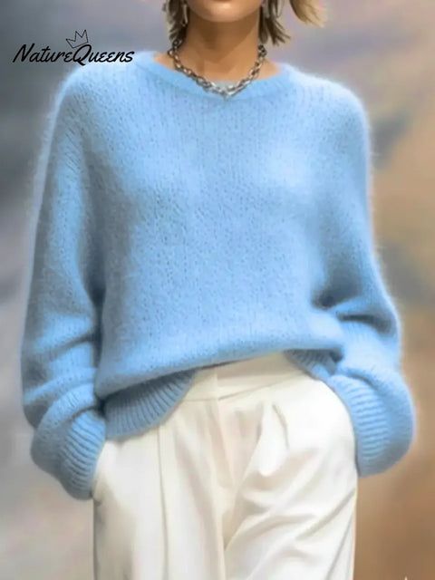 Women's Cozy Crew Neck Pullover Sweater