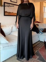 Women's Loose Satin Top And Skirt Two-piece Set