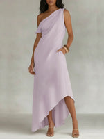 Irregular Cut Design Cotton and Linen Dress