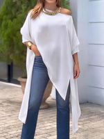 Stylish & Cozy Loose Irregular Hem Blouse