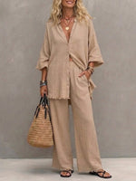 Women’s Casual Simple Vintage Cotton-linen Set