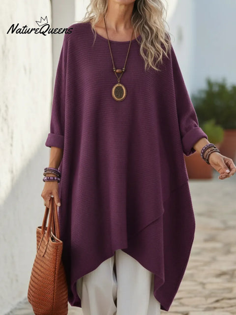 Cozy Oversized Cocoon-shaped Knit Pullover Sweater