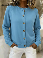 Casual Lace Collar Button Cotton Cardigan