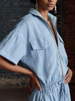 Drawstring Waist Jumpsuit - Comfortable For Everyday Wear