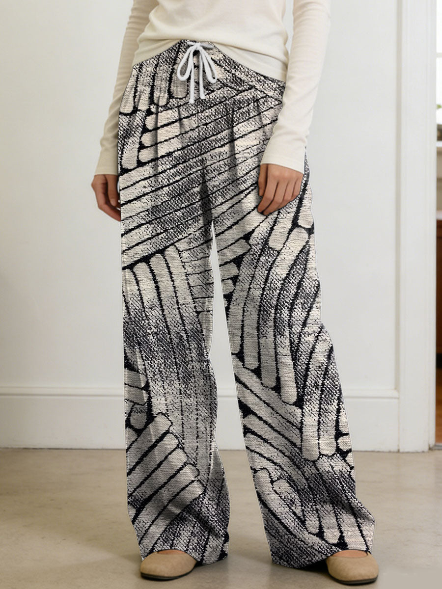 Women's Geometry Color Splicing Gradient Art Print Casual Pants