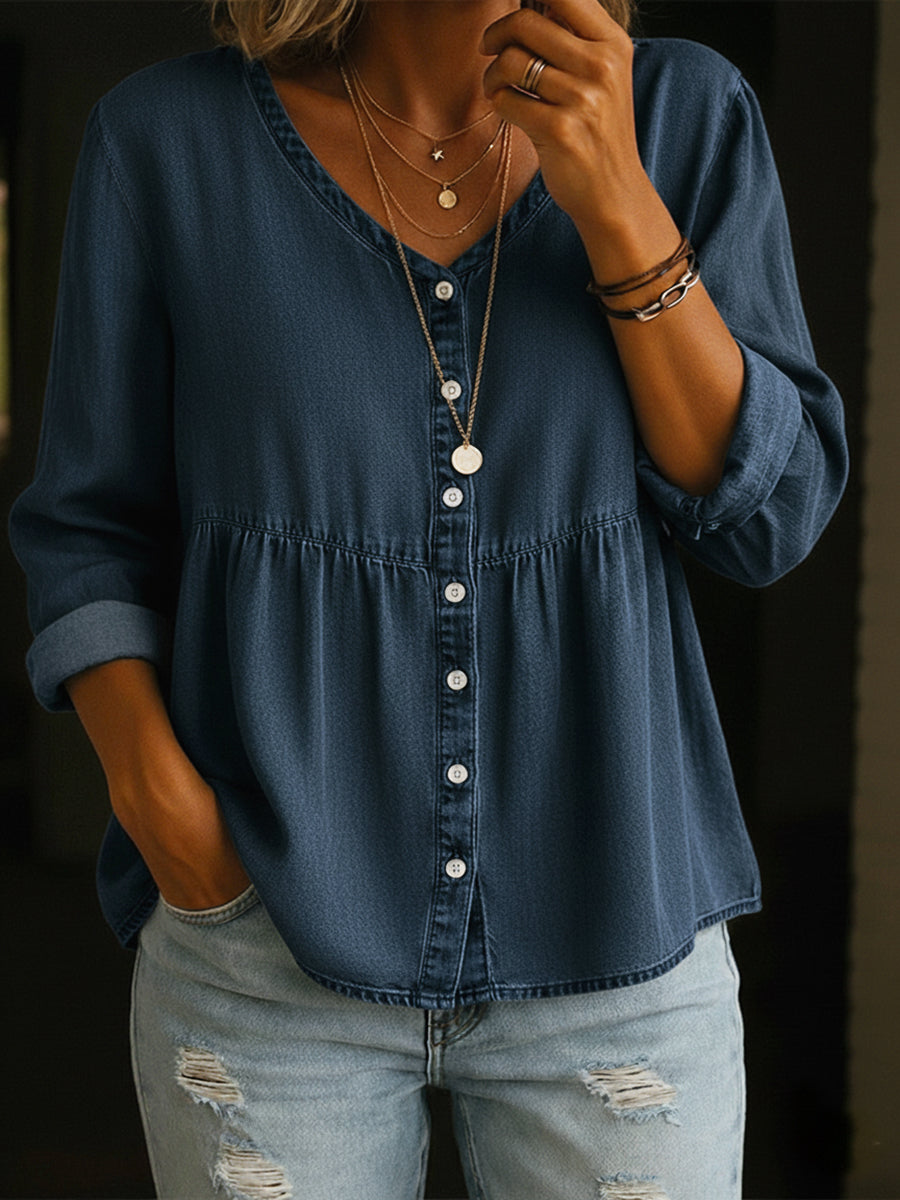 Casual And Cozy Denim Shirt