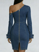 Casual Off-the-shoulder Denim Dress