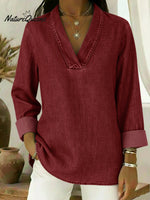 Vintage Shawl Collar Denim Shirt