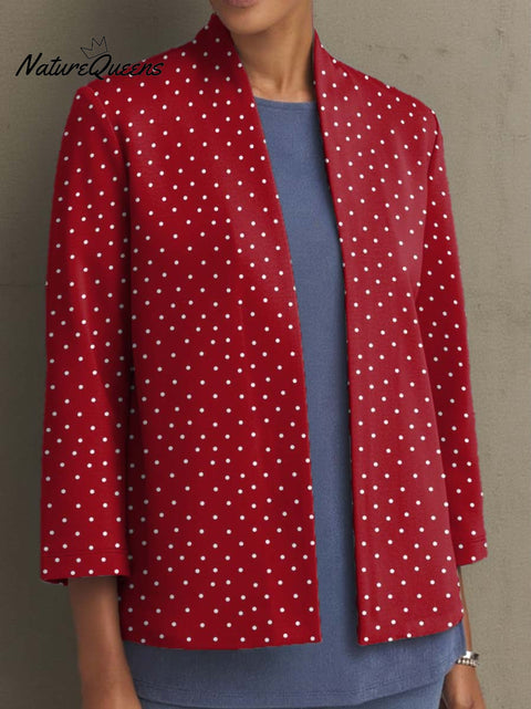 Red polka dot decorative pattern Coat