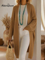 Women's Loose Cozy Solid Color Knit Cardigan