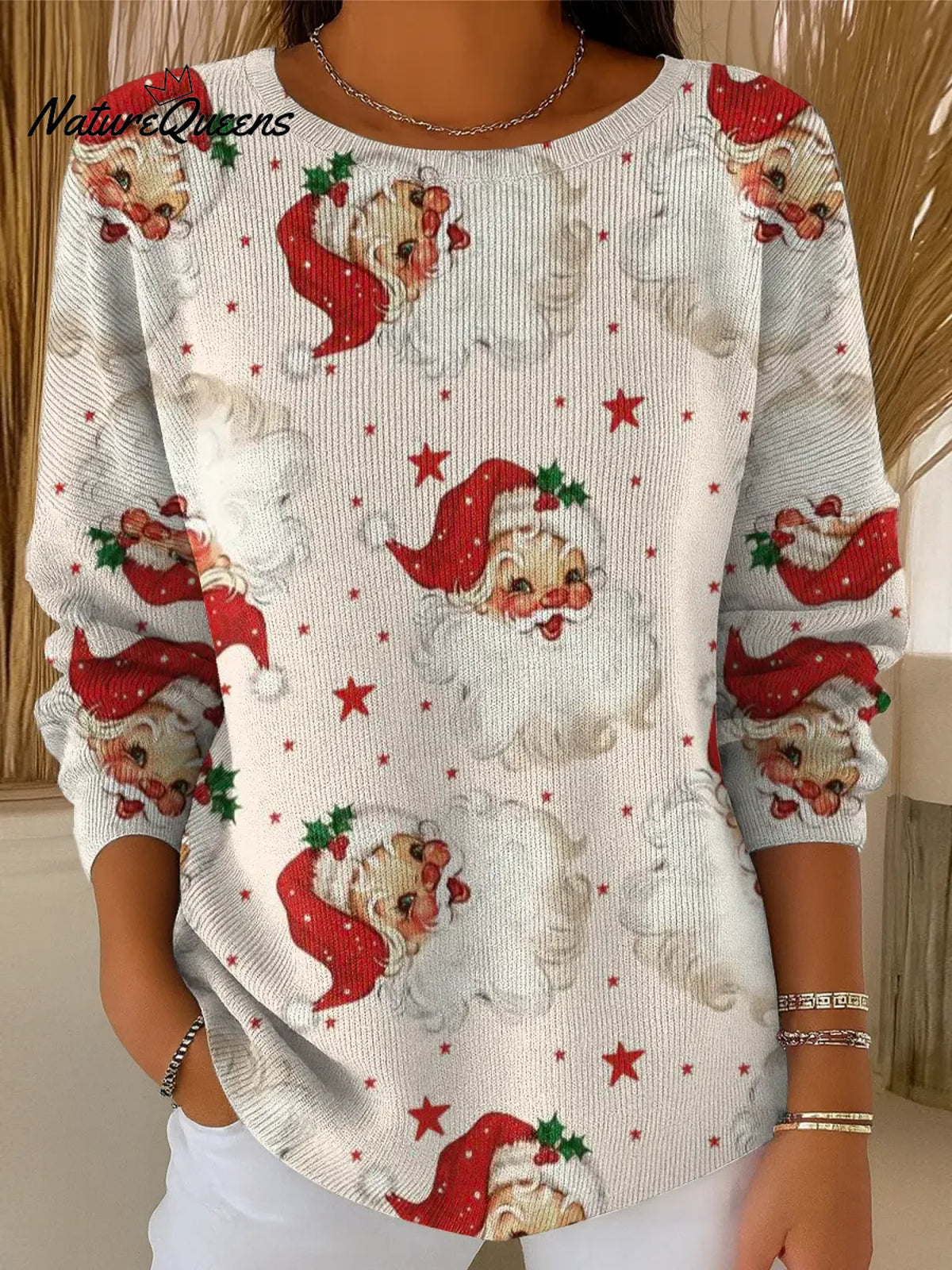 Women's Santa Claus Casual Pullover Sweater