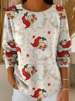 Women's Santa Claus Casual Pullover Sweater