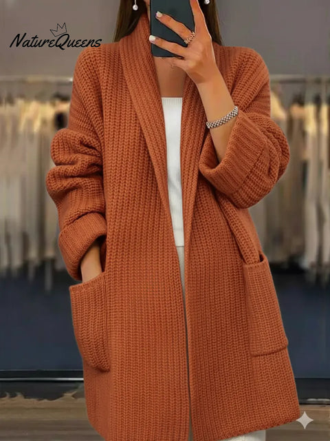 Women's Comfortable Loose Pocket Cardigan