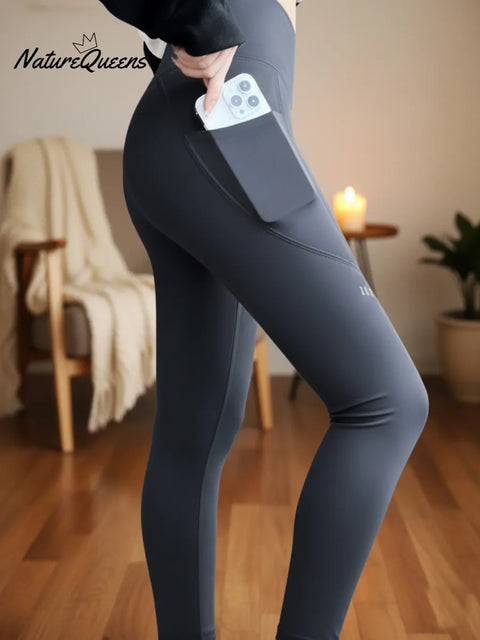 Women's High-waisted Fleece Tummy Control Leggings