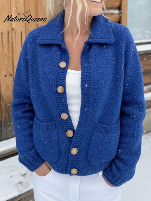 Cozy Pocket Button Sweater Cardigan Coat