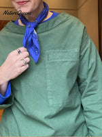 Women's Casual 100% Cotton Top And Skirt Two-piece Set