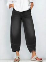 Women's Casual Cross-design Cotton Denim Jeans
