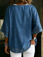 Women's Retro V-neck Loose Shirt
