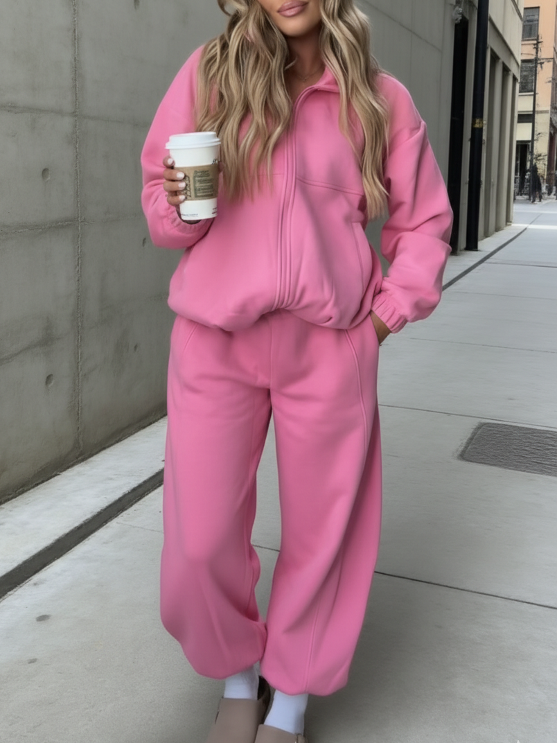 Cozy Travel Hoodie And Pants Two-piece Set
