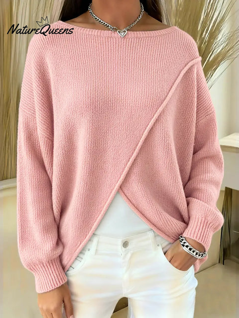 Women's Crossover Casual Loose Sweater