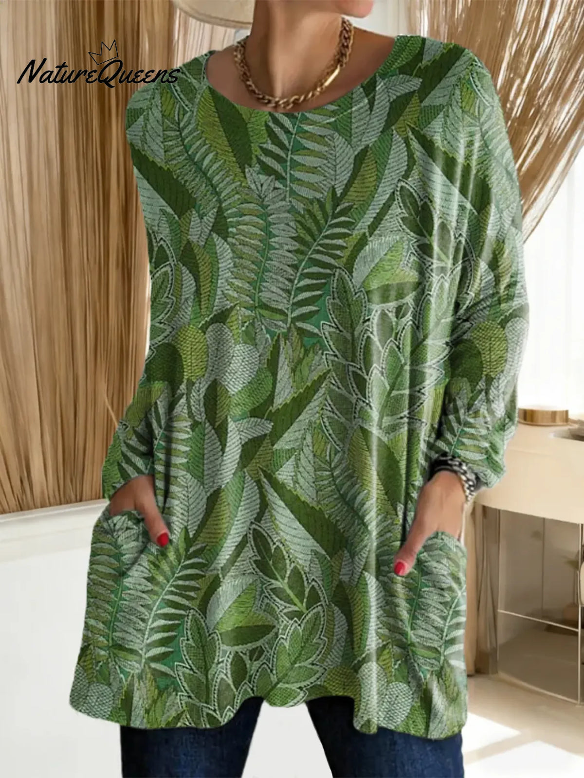 Women's Floral Pattern Art Print Casual Cotton T-shirt