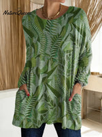 Women's Floral Pattern Art Print Casual Cotton T-shirt