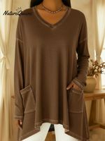 Casual Irregular Hem Denim Top