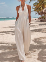 Women's Simple Halter Neck Jumpsuit