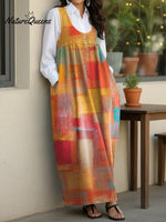 Women's Gradient Colors Casual Loose Denim Vest Dress