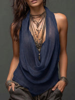 Casual & Sexy Knitted Tank Top Two-piece Set