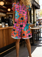 Women's Flower Print Casual Cotton Jumpsuit Shorts