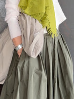 Cozy Loose-Fit Cotton-Linen Skirt