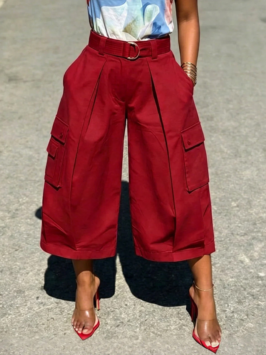 Casual Loose-fitting Cotton Trousers