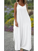 Women's Cozy And Casual Linen And Cotton Jumpsuit