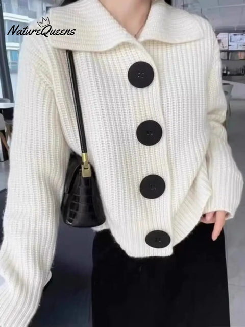 Women's Comfortable Loose Casual Button Cardigan Sweater