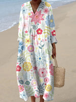 Women's Flower ArtPrint Casual Dress