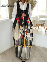 Women's Funny Chick Art Print Casual Cotton Denim Dress