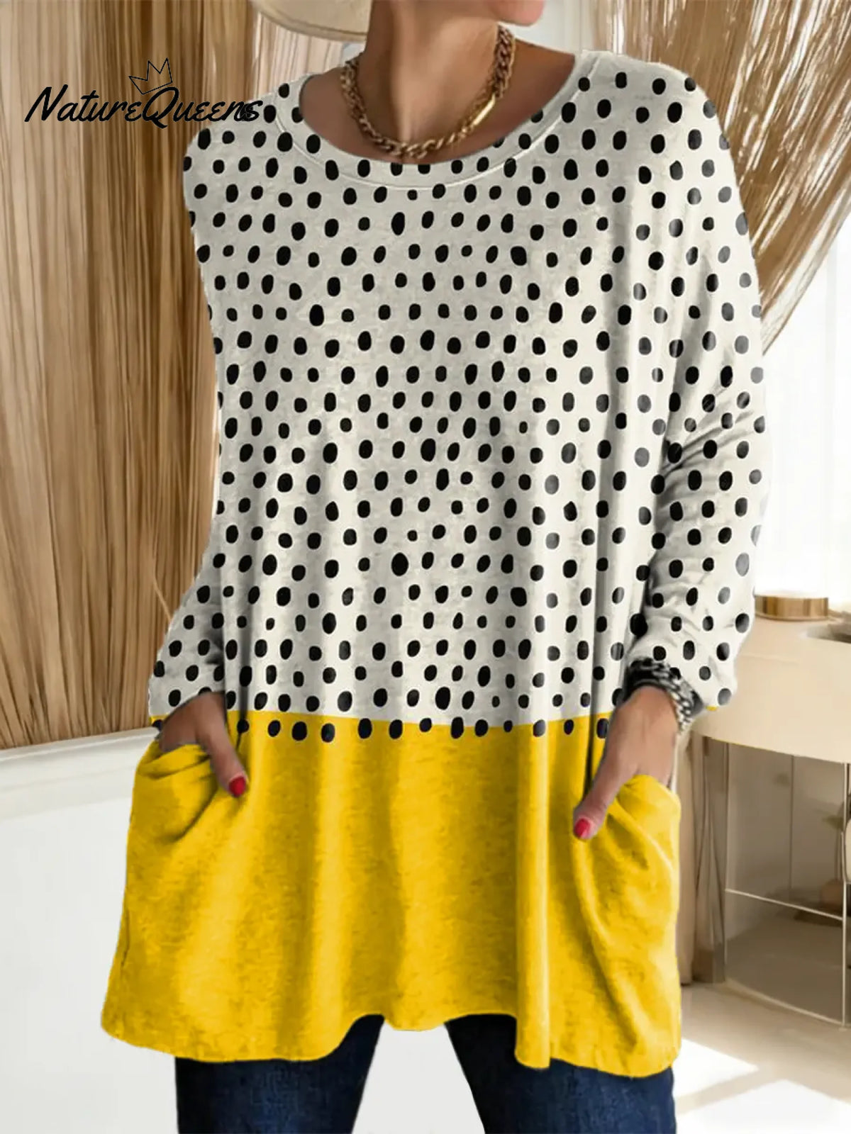 Women's Abstract Pattern Art Print Casual Cotton T-shirt