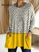 Women's Abstract Pattern Art Print Casual Cotton T-shirt