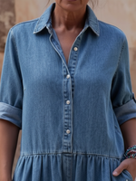 Casual Loose-fitting Denim Jumpsuit