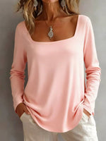 Women's Square-neck Long-sleeve Top