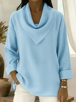 Retro Style Triangular Collar Cotton And Linen Top