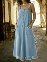 Women's Casual Sleeveless Cotton Denim Dress