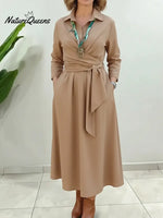 Women's Belted Cotton Dress