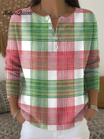 Women's Christmas Stripes Casual Printed Sweater