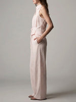 Women's Simple And Gentle Style Cotton Linen Set