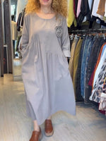 Women's Floral Patchwork Casual Cotton Dress