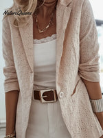 Women's Elegant Lace Button Jacket