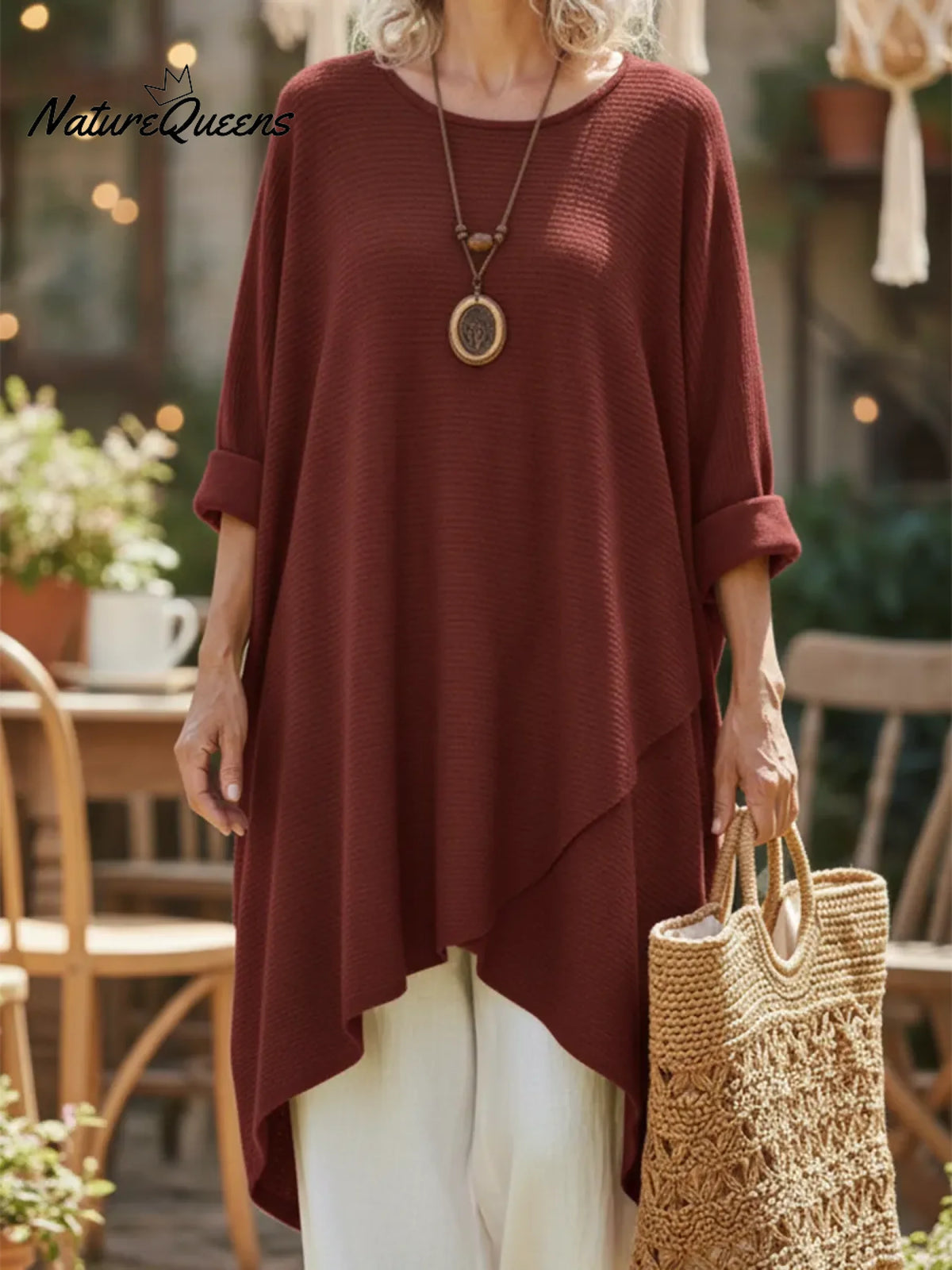 Cozy Oversized Cocoon-shaped Knit Pullover Sweater